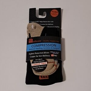 Medicore Compression Copper Fiber Anti Odor Anti Blister Socks Mens 5 - 8
